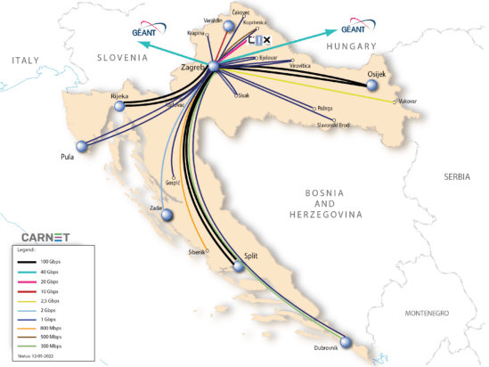 CARNET network map